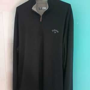 Callaway Brand 3/4 Zip Pullover Black Men's Size X Large